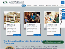 Tablet Screenshot of lakeviewvillage.org